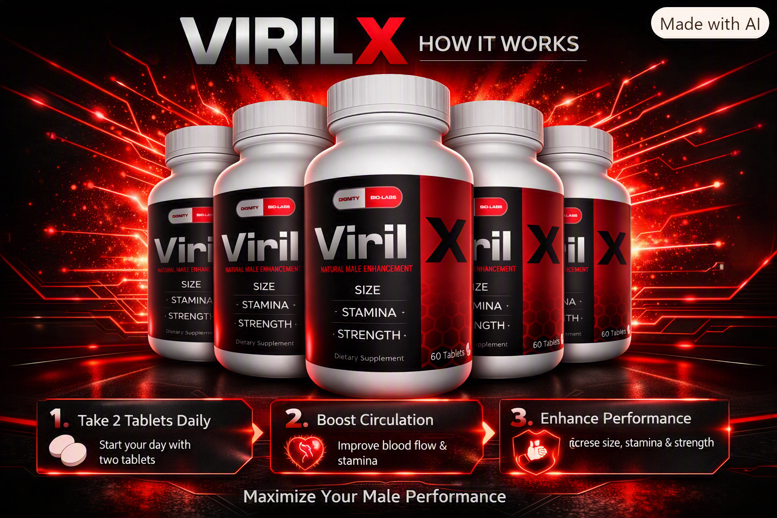 Virilix daily tablet routine and ingredient overview